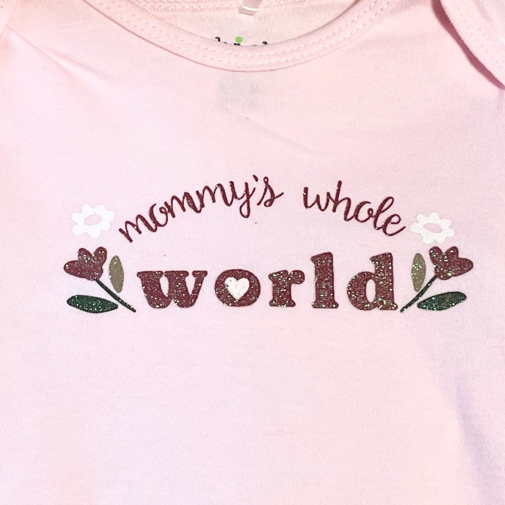 NWT Baby 3pc MOMMY’S WHOLE WORLD Onesie Set - Picture 2 of 7